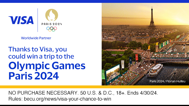 City of Paris skyline, Olympic Games Paris 2024, Visa promotion.