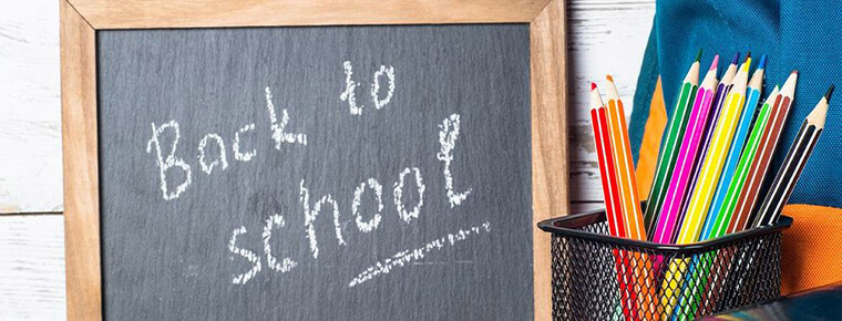 Chalk board that says Back to School