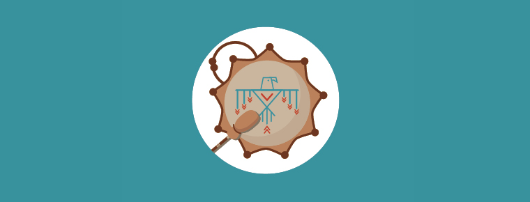 Illustration of a Native American drum.
