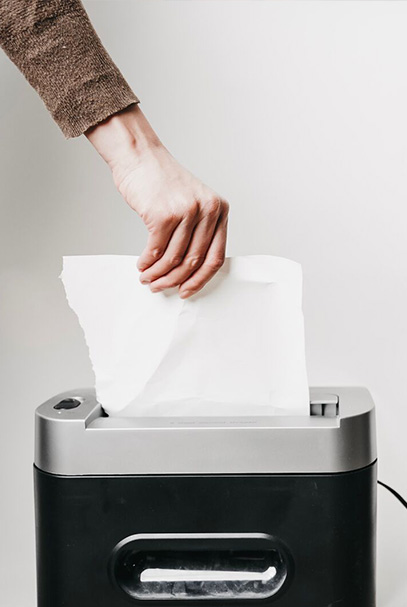 Hand shredding paper